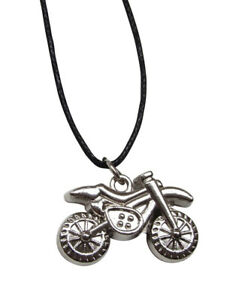【送料無料】ジュエリー・アクセサリー シルバーモトクロスモトクロスペンダントネックレスコルドンcollier pendentif moto motocross argente avec cordon
