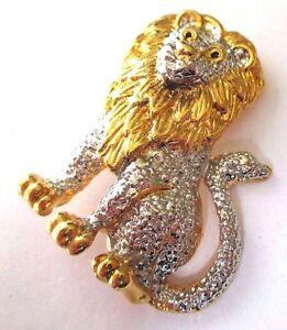【送料無料】ジュエリー・アクセサリー ヴィンテージブローチコレクションライオンカラーゴールドbroche bijou vintage collection qualite lion couleur or et argent poli *182｜hokushin
