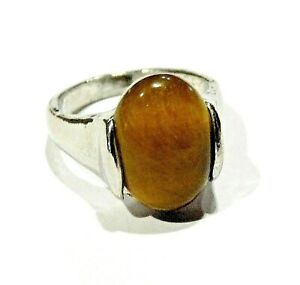 【送料無料】ジュエリー・アクセサリー ジュエルファンシーリングシルバータイガーアイサイズbijou bague fantaisie alliage argente ?il de tigre taille 50
