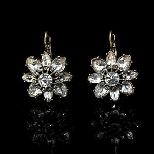 【送料無料】ジュエリー・アクセサリー ゴールデンゴールデンフラワーヴィンテージクラシックイヤリングboucles doreilles dormeuse dore cristal fleur vintage marriage classique a7