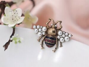 【送料無料】ジュエリー・アクセサリー ビービーパールクリスタルローズブラックレトロクラスbroche petit abeille insecte perle cristal rose email noir retro class xz6 13,305円