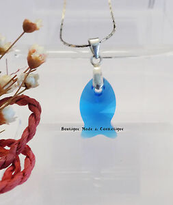【送料無料】ジュエリー・アクセサリー モデルポアソンクリスタルスワロフスキーシルバーナインpendentif seul modele poisson cristal swarovski et argent 9251000e * neuf *