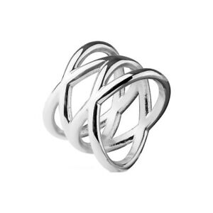 【送料無料】ジュエリー・アクセサリー ダブルスチールリングロングbague acier inoxydable double x longeur 17mm 13,665円