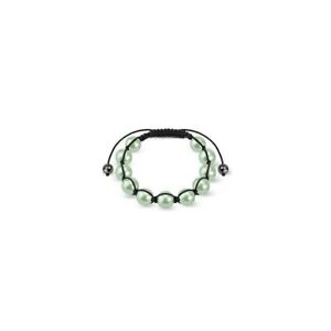 【送料無料】ジュエリー・アクセサリー グリーンパールシャンバラブレスレットbracelet shamballa avec billes perles vertes