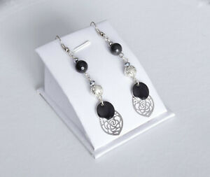 【送料無料】ジュエリー・アクセサリー ロータスヨガシルバーブークboucles doreilles obsidienne fleur de lotus yoga zen zen argent
