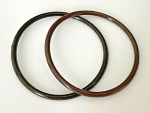 【送料無料】ジュエリー・アクセサリー ブレスレットヴィンテージプラスチックダークブルンダークステートlot de 2 bracelet fin vintage plastique 2 brun fonce et fonce etat neuf