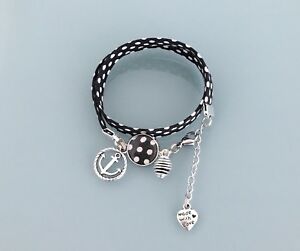 【送料無料】ジュエリー・アクセサリー リバティブラックブレスレットホワイトアンカージュエリーアイデアbracelet liberty noir et blanc ancre a parfumer, bijoux femme, idee cadeau