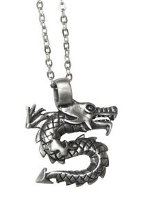 【送料無料】ジュエリー・アクセサリー スズドラゴンペンダントネックレスcollier pendentif dragon en etain