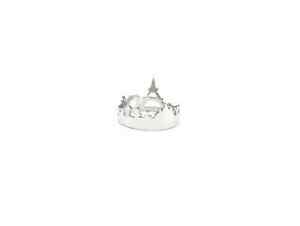 【送料無料】ジュエリー・アクセサリー モチーフリリーフモニュメントパリシルバースチールオープンリングbg312f bague ouverte avec motif relief monuments paris acier argente et tou