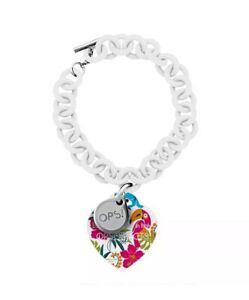 【送料無料】ジュエリー・アクセサリー ブラチャレラブトロピカルクオーレシリコーンオリジナルops bracciale love tropical cuore silicone ref opsbr210nuovo originale