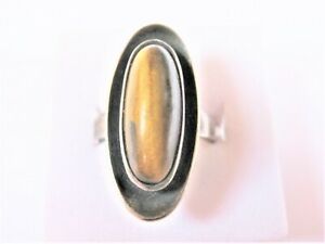 【送料無料】ジュエリー・アクセサリー シルバーリングタイガーズアイbague en argent 925 avec oeil de tigre, 5,7 g