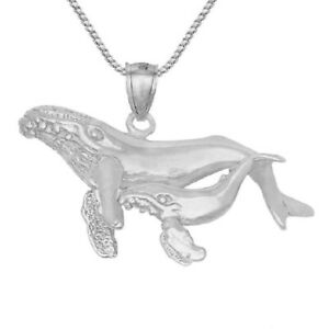 【送料無料】ジュエリー・アクセサリー シルバースターリングザトウクジラソリッドペンダントメイドインボックス