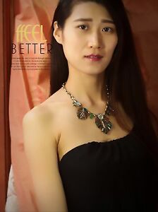【送料無料】ジュエリー・アクセサリー ネックレスリーフグリーンエメラルドゴールデンヴィンテージオリジナルcollier pendant feuille ginko email vert emerald dore vintage original az2