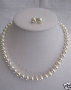 【送料無料】ジュエリー・アクセサリー ネックレスイヤリングミリメートルビーズcollier amp; boucles doreilles parures , 78 mm blanc perles de culture , 42cm