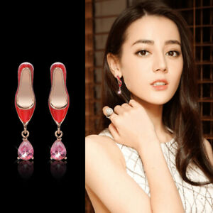 【送料無料】ジュエリー・アクセサリー イヤリングハイヒールレッドドロップローズレトロboucles doreilles clous talons hauts email rouge goutte rose retro cc12