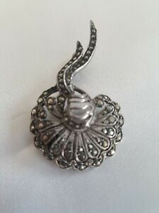 【送料無料】ジュエリー・アクセサリー アンティークコレクションアンティークシルバーブローチジュエリーヘマタイトantiquite collection ou a porter bijoux ancien broche en argent et hematite