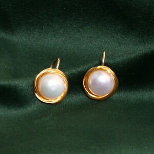 【送料無料】ジュエリー・アクセサリー イヤリングクリップオンゴールドメッキパールバロックタイドboucles doreilles clip on plaque or 14k perle culture baroque 10mm ficele tz4