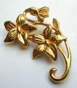 【送料無料】ジュエリー・アクセサリー ブローチゴールドカラーヴィンテージbelle broche bouquet de fleurs couleur or sobre bijou vintage 439｜hokushin