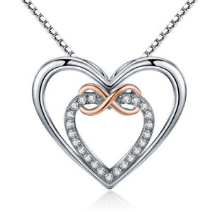 【送料無料】ジュエリー・アクセサリー スターリングシルバーダブルハートネックレスcollier pendentif 925 argent sterling infini double coeur 13,666円