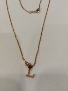 【送料無料】ジュエリー・アクセサリー ブラザーズウェイネックレススチールローズナインbrosway, collier 45cm avec lettre initiale l en acier roses , neuf