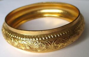 【送料無料】ジュエリー・アクセサリー カラーピンクゴールドライトリジッドブレスレットヴィンテージジュエルbracelet rigide leger large bijou vintage couleur or rose finement grave 207