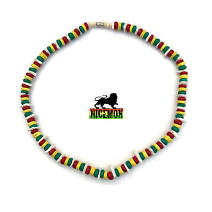 【送料無料】ジュエリー・アクセサリー ネックレスラスタカラーパールラスフェルモワレハワイジャマイカcoque collier rasta couleurs perles ras du cou vis fermoire hawaii jamaique