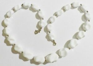 【送料無料】ジュエリー・アクセサリー ビーズヴィンテージネックレスcollier vintage perle qualite en forme blanche petite perle couleur argent *3248