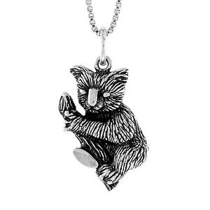 【送料無料】ジュエリー・アクセサリー シルバースターリングコアラペンダントブレロックイタリアンチェーンボックスargent sterling koala pendentif breloque, italien boite chaine