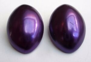 【送料無料】ジュエリー・アクセサリー イヤリングヴィンテージクリップbelles boucles doreilles bijou vintage clips ovales resine violettes 658