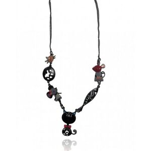 【送料無料】ジュエリー・アクセサリー ジュエリーネックレスブラックグレーマウスlol bijoux collier chat noir charbon souris grises
