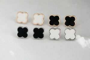 【送料無料】ジュエリー・アクセサリー イヤリングゴールデンシルバーホワイトフローラルクラスシンプルboucles doreilles clous puces dore argente noir blanc floral class simple qd5