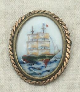 【送料無料】ジュエリー・アクセサリー ブローチリモージュボートbroche ancienne porcelaine limoges decor bateaux 13,476円