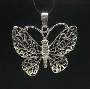 【送料無料】ジュエリー・アクセサリー スターリングシルバーペンダントフィリグリーバタフライソリッドsterling silver pendant filigree butterfly solid 925