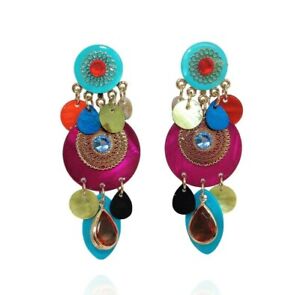 【送料無料】ジュエリー・アクセサリー ボームイヤリングヨハンナマルチカラーbohm boucles doreilles johanna multicolore