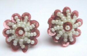 【送料無料】ジュエリー・アクセサリー イヤリングラウンドスパンコールビーズboucles doreilles a vis ancienne ronde creation paillettes petites perles 2103