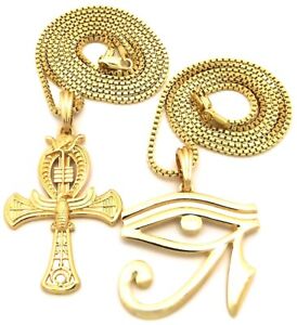【送料無料】ジュエリー・アクセサリー アンクエジプトクロスセットネックレスチェーンホルス?il de horus avec ankh egyptien croix collier nouvel ensemble 24 amp; 762cm chaine