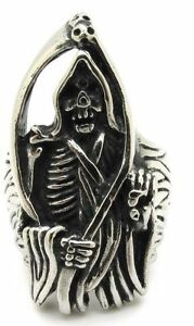【送料無料】ジュエリー・アクセサリー スチールリングリンググリムリーパーステンレスリングbague acier 316l faucheuse bague reaper grim reaper stainless steel ring