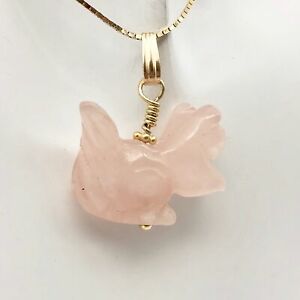 【送料無料】ジュエリー・アクセサリー ローズクォーツリスペンダントbreloque rose quartz ecureuil 14kgf pendentif