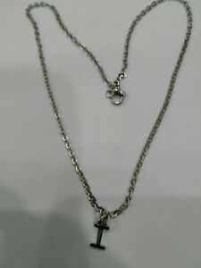 【送料無料】ジュエリー・アクセサリー ブラザーズウェイスチールネックレスナインbrosway, collier 45cm avec lettre initiale i en acier, neuf