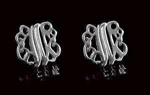 【送料無料】ジュエリー・アクセサリー イヤリングノミメッキモノグラムノイヴスboucles doreilles,puces,plaque argent,femmes,filles ou enfant monogramme neuves
