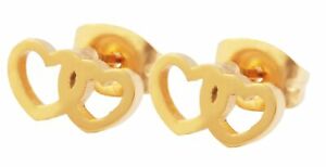 【送料無料】ジュエリー・アクセサリー イヤリングスモールハートイノックススチールカラーイエローゴールドboucles doreilles petit c?ur en acier inox couleur or jaune