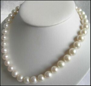 【送料無料】ジュエリー・アクセサリー ネックレスパールホワイトcollier ,43cm, blanc de perles 9mm