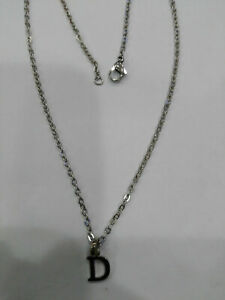 【送料無料】ジュエリー・アクセサリー ブラザーズウェイスチールネックレスナインbrosway, collier 45cm avec lettre initiale ≪ d ≫ en acier, neuf