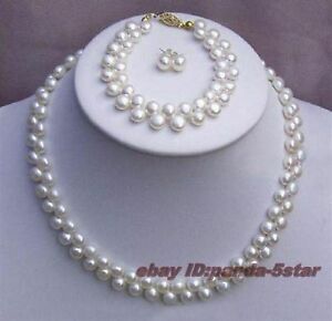【送料無料】ジュエリー・アクセサリー ネックレスイヤリングブレスレットホワイトパールcollier,boucles doreille,bracelet 4318cm ,78mm blanc perles