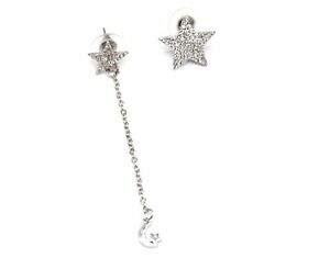 【送料無料】ジュエリー・アクセサリー イヤリングスターストラスジルコニウムムーンbo1254e boucles doreilles asymetriques etoiles strass zirconium et lune me