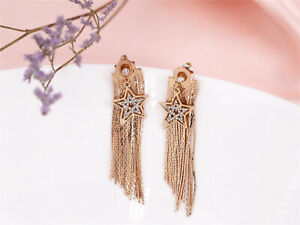 【送料無料】ジュエリー・アクセサリー イヤリングゴールデンクラスロングスターポンポンオリジナルレトロboucles doreilles clous dore long etoile pompon original retro xx17