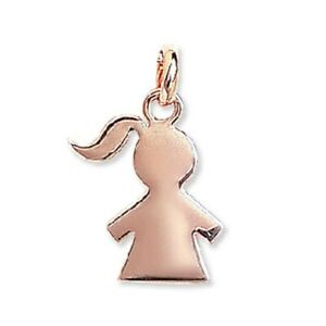 【送料無料】ジュエリー・アクセサリー ペンダントメッキピンクゴールドpendentif enfant plaque or rose petite fille