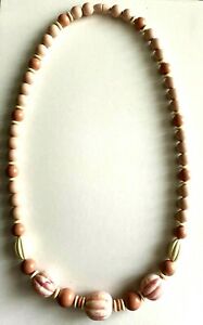 【送料無料】ジュエリー・アクセサリー ビッグヴィンテージコリアーローズホワイトgrand collier vintage perle ton rose blanc 72cm excellent etat