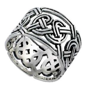 【貨物輸送無料】宝飾品・添え物 シルバースターリングケルトノットアライアンスリングargent sterling noeud celtique alliance bague