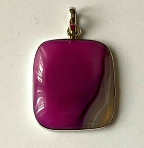 【送料無料】ジュエリー・アクセサリー ペンデンティフアゲートマーブルドローズバイオレットシルバーpendentif agate marbre rose violet argent 925 neuf 3,6cm
